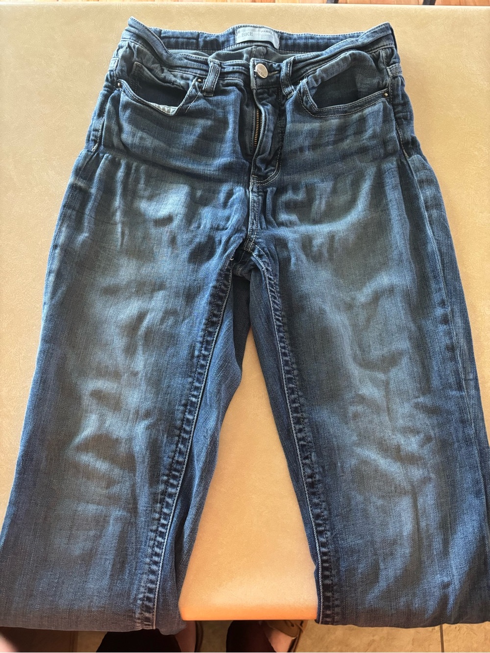 BKE Women's Dark Blue Straight Leg Jeans